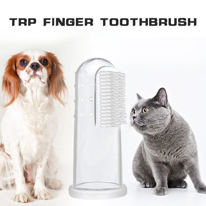 Oral Hygiene Kit For Cats And Dogs 3 Piece Set With Dual Ended Toothbrush, Finger Brush, And Poultry Flavor Tube Of Toothpaste Remove Plaque Tartar Buildup